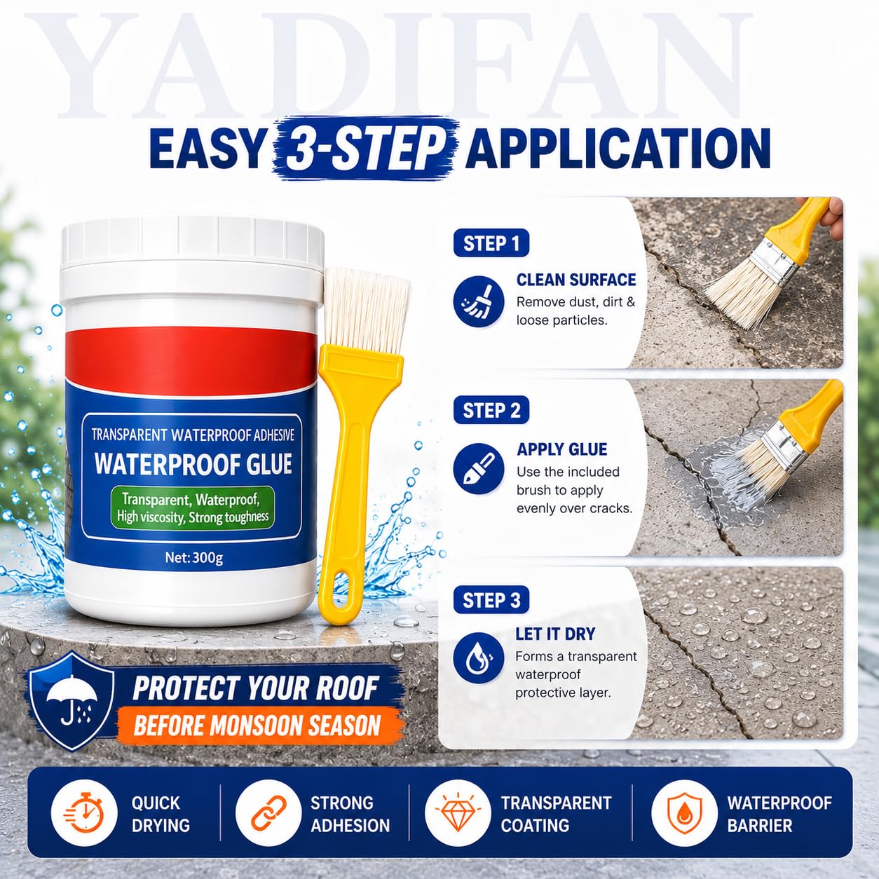 Waterproof Glue (Pack of 2)