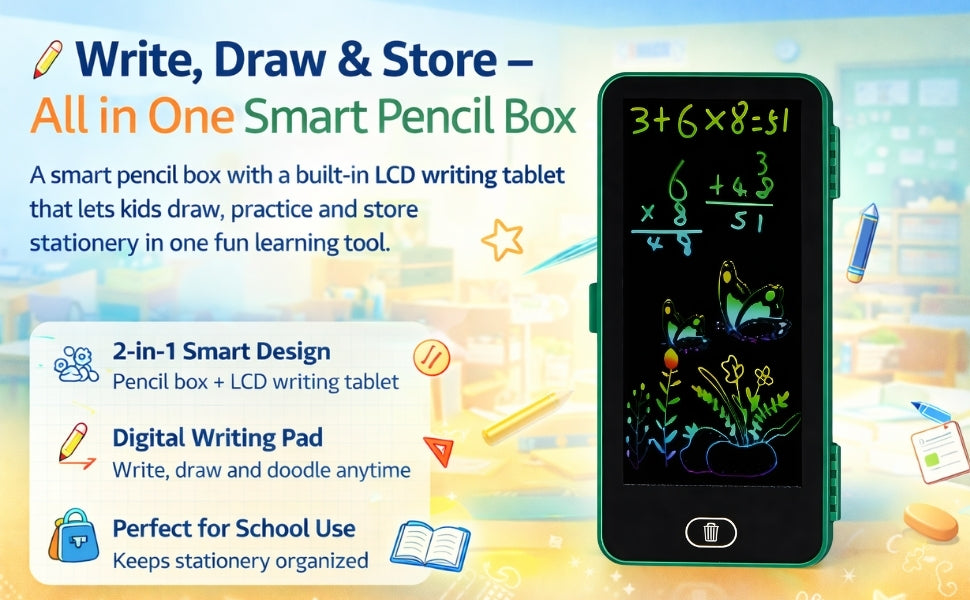 2-in-1 Writting Tablet Pencil Case For KIDS