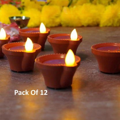 Water Sensor Diya Set (Pack Of 12)